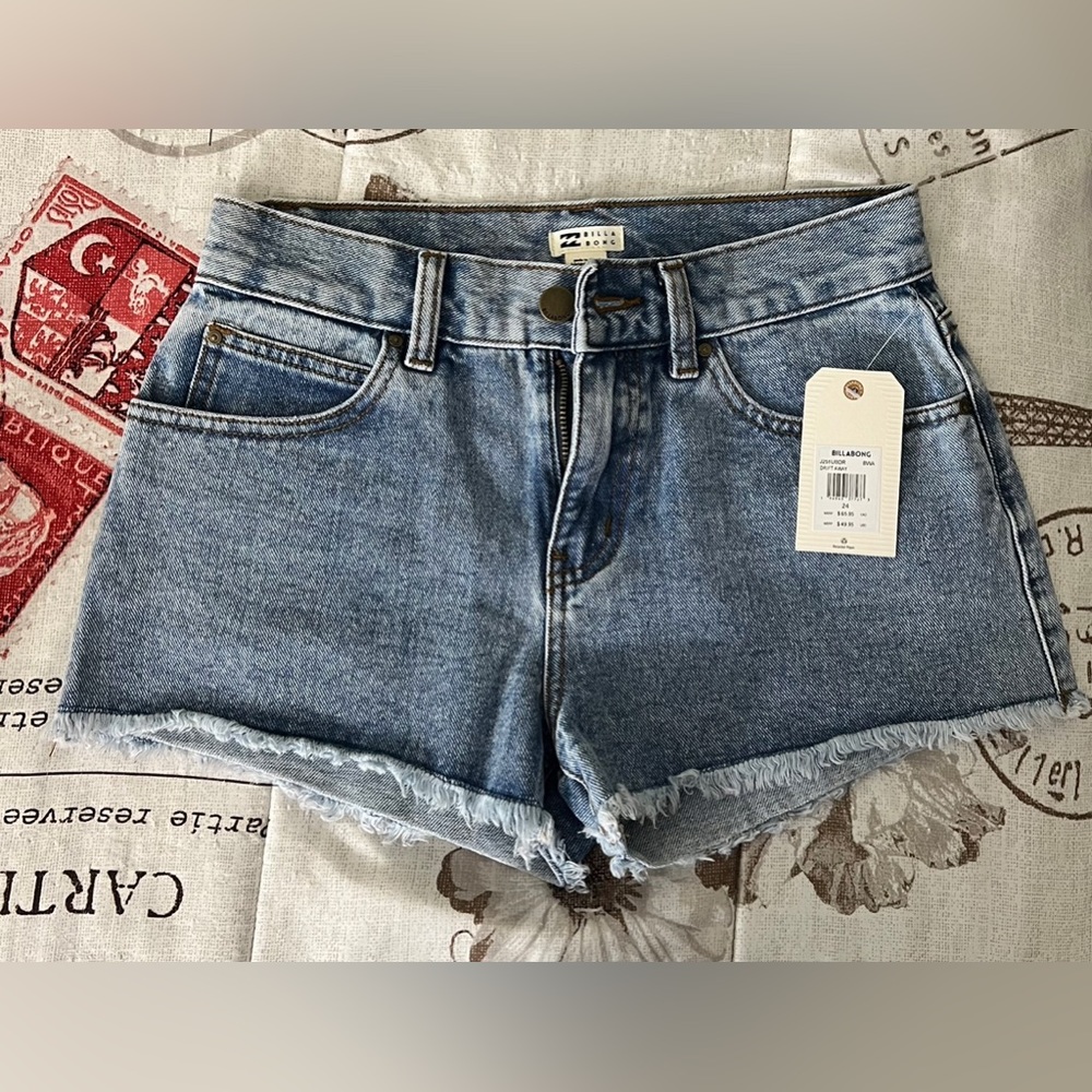 NWT!! Billabong - Drift Away - Denim Cut Off Shorts